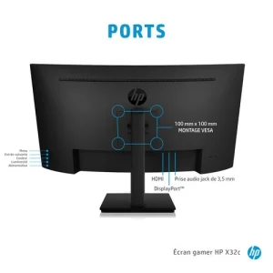 Meilleure vente 💯 HP X32c – VA/1ms/FHD ✔️ Retour Facile et Gratuit 33