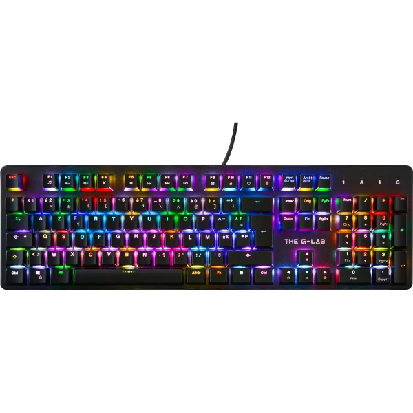 mode pas cher Les meilleures critiques de ✨ The G-LAB Keyz Rubidium-E – Filaire Mécanique RGB ⌛ 5